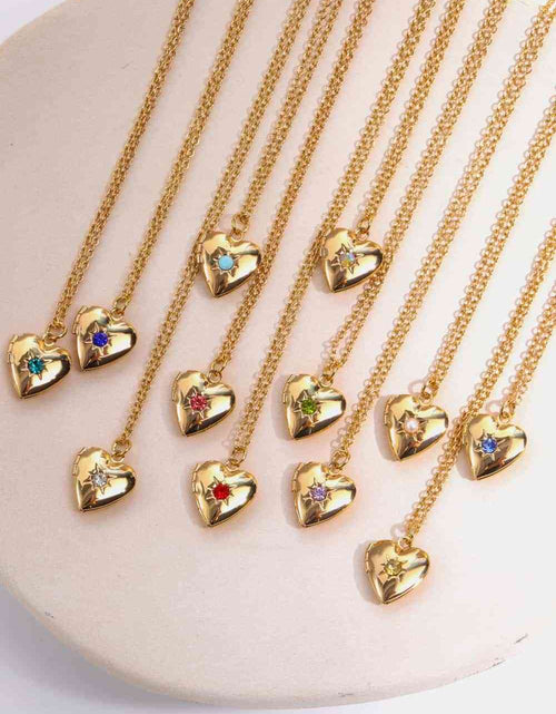 Load image into Gallery viewer, Zircon Heart Shape 14K Gold-Plated Pendant Necklace
