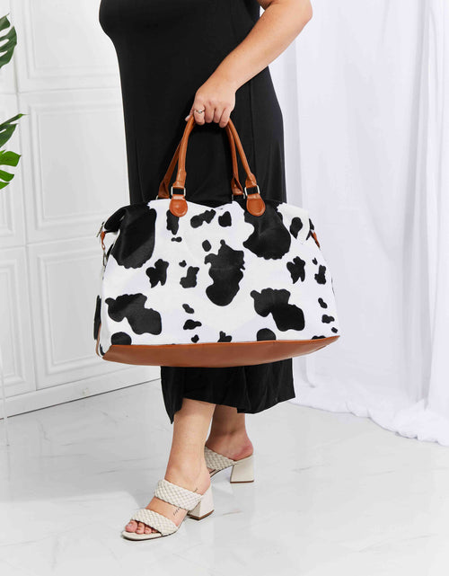 Load image into Gallery viewer, Animal Print Plush Weekender Bag
