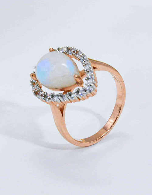 Load image into Gallery viewer, Moonstone Teardrop-Shaped 925 Sterling Silver Ring
