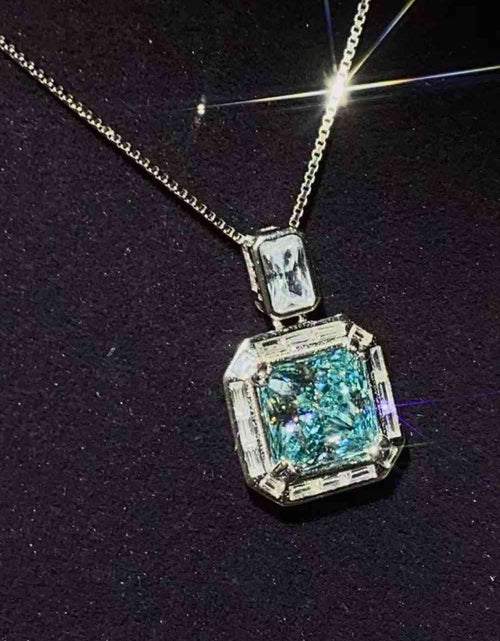 Load image into Gallery viewer, 2 Carat Moissanite Square Pendant Necklace
