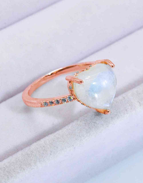 Load image into Gallery viewer, Heart-Shaped Natural Moonstone Ring
