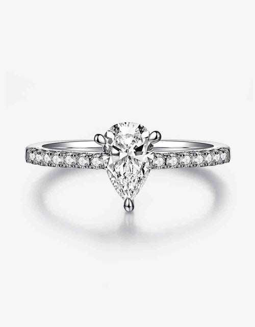 Load image into Gallery viewer, 1 Carat Moissanite 925 Sterling Silver Side Stone Ring
