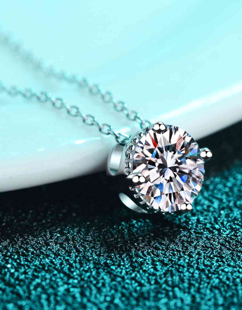 Load image into Gallery viewer, 1 Carat Moissanite Round Pendant Necklace
