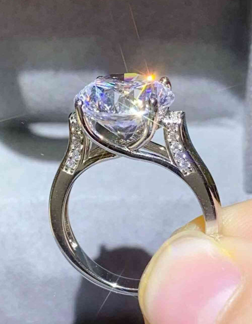 Load image into Gallery viewer, 5 Carat Moissanite Platinum-Plated Ring
