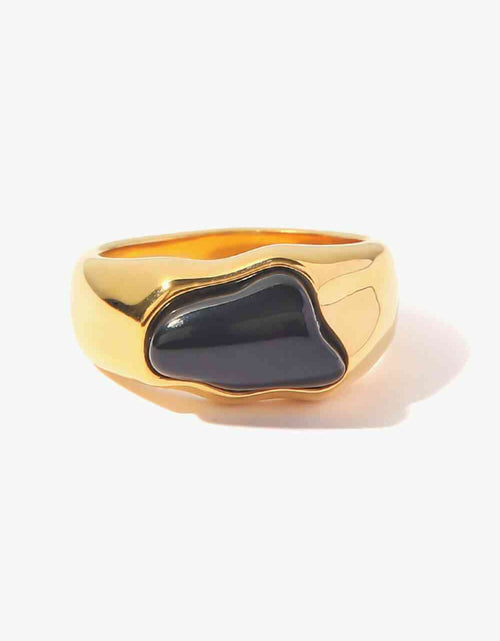 Load image into Gallery viewer, Inlaid Natural Stone Stainless Steel Ring
