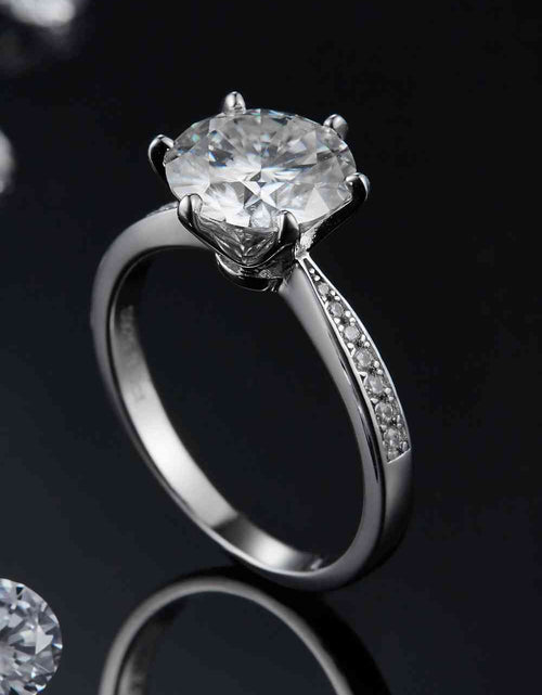 Load image into Gallery viewer, 3 Carat Moissanite Side Stone Ring
