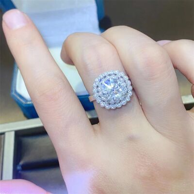 Load image into Gallery viewer, 2 Carat Moissanite 925 Sterling Silver Ring
