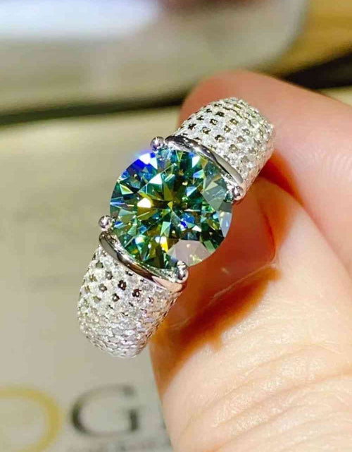 Load image into Gallery viewer, 3 Carat Moissanite Side Stone Ring
