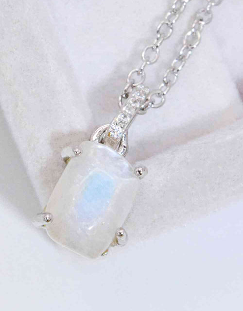 Load image into Gallery viewer, Natural Moonstone 4-Prong Pendant Necklace
