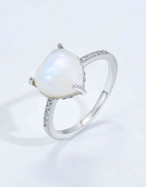 Load image into Gallery viewer, Heart-Shaped Natural Moonstone Ring
