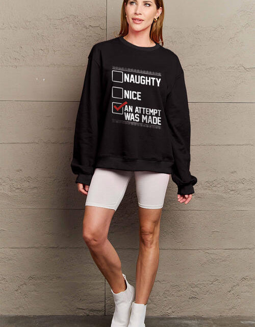 Load image into Gallery viewer, Simply Love Full Size Letter Graphic Long Sleeve Sweatshirt
