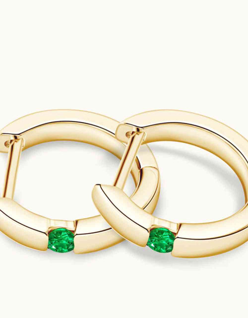 Load image into Gallery viewer, Lab-Grown Emerald Earrings
