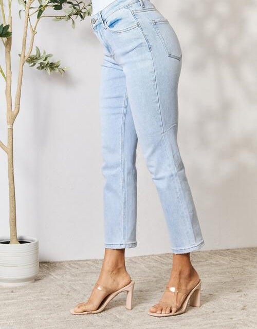 Load image into Gallery viewer, BAYEAS Full Size High Waist Straight Jeans
