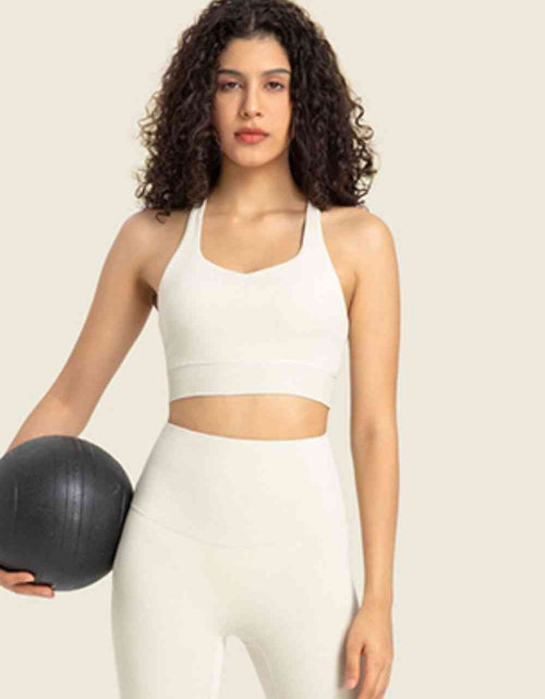 Load image into Gallery viewer, Feel Like Skin Racerback Halter Neck Sports Bra
