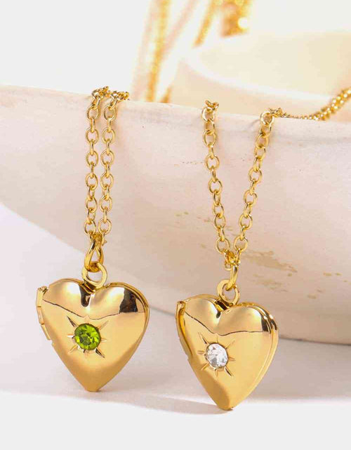 Load image into Gallery viewer, Zircon Heart Shape 14K Gold-Plated Pendant Necklace
