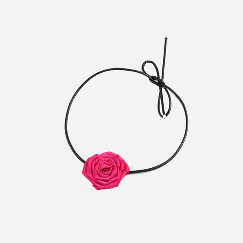 Load image into Gallery viewer, PU Leather Rope Rose Shape Necklace
