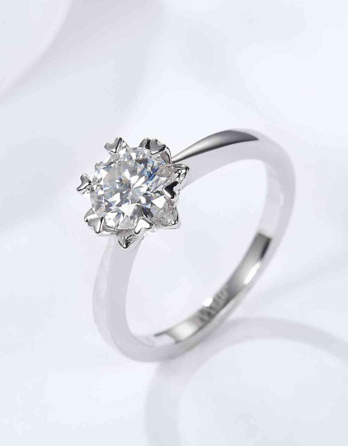 Load image into Gallery viewer, 925 Sterling Silver Solitaire Moissanite Ring
