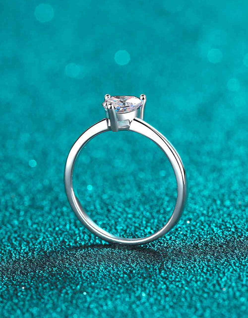 Load image into Gallery viewer, 925 Sterling Silver Heart-Shaped Moissanite Solitaire Ring
