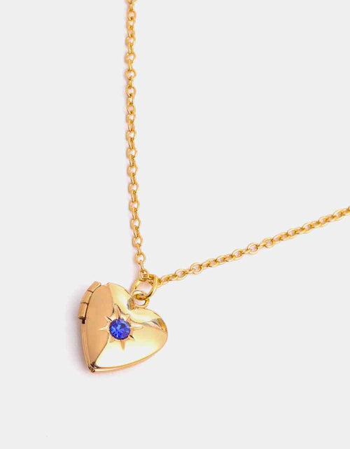 Load image into Gallery viewer, Zircon Heart Shape 14K Gold-Plated Pendant Necklace
