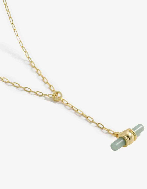 Load image into Gallery viewer, Gold-Plated Bar Pendant OT Chain Necklace
