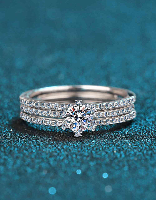 Load image into Gallery viewer, 1 Carat Moissanite 925 Sterling Silver Ring
