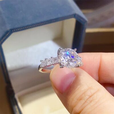 Load image into Gallery viewer, 3 Carat Moissanite 925 Sterling Silver Ring
