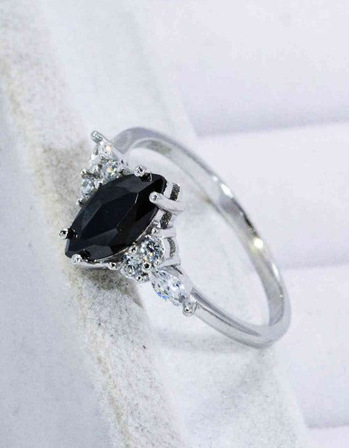 Load image into Gallery viewer, 925 Sterling Silver Black Agate Ring
