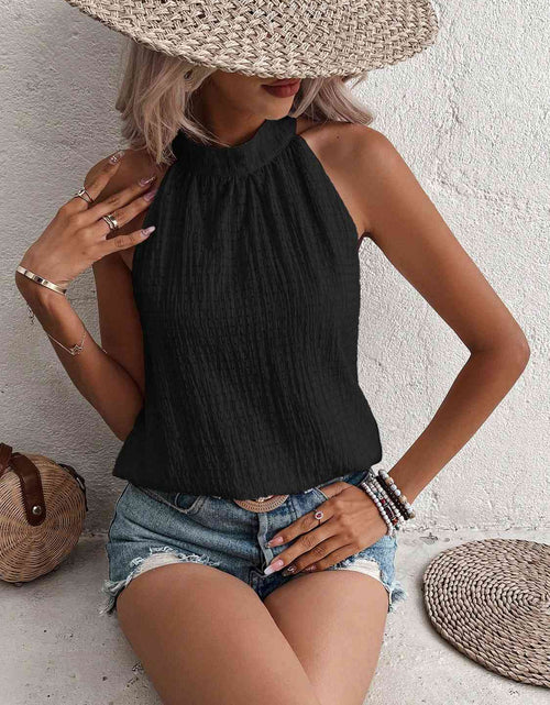 Load image into Gallery viewer, Halter Neck Dot Detail Top
