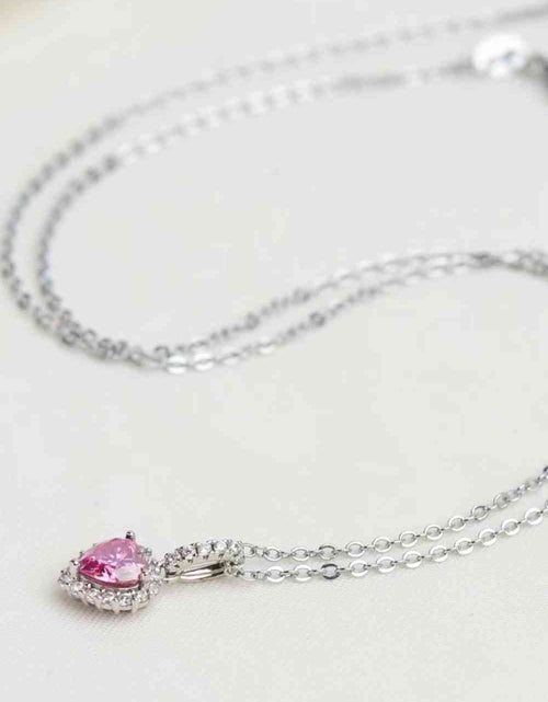 Load image into Gallery viewer, 1 Carat Moissanite Heart Pendant Necklace
