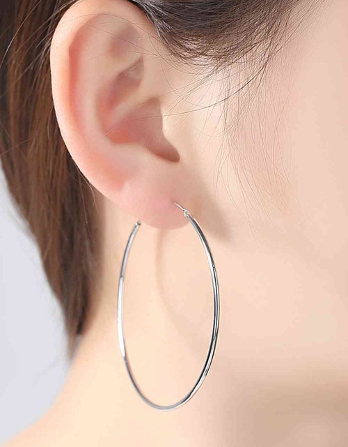 Load image into Gallery viewer, 925 Sterling Silver Hoop Earrings
