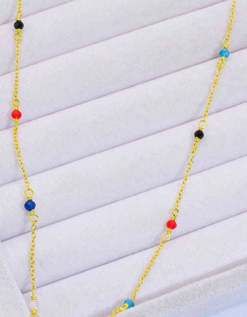 Load image into Gallery viewer, 18K Gold-Plated Multicolored Bead Necklace
