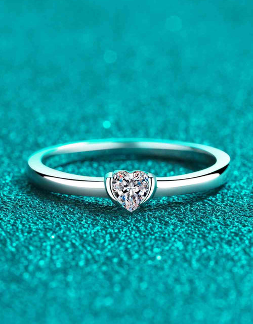 Load image into Gallery viewer, Heart-Shaped Moissanite Solitaire Ring
