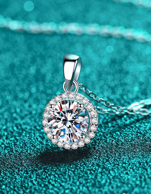 Load image into Gallery viewer, Adored Chance to Charm 1 Carat Moissanite Round Pendant Chain Necklace
