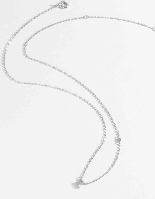 Load image into Gallery viewer, V To Z Zircon 925 Sterling Silver Necklace
