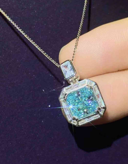 Load image into Gallery viewer, 2 Carat Moissanite Square Pendant Necklace
