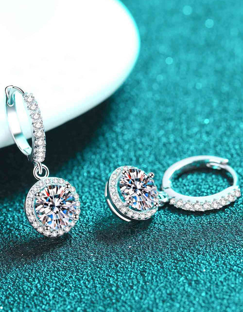 Load image into Gallery viewer, Moissanite Round-Shaped Drop Earrings
