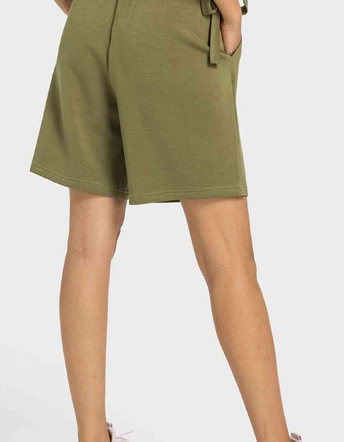 Load image into Gallery viewer, Drawstring Elastic Waist Sports Bermuda Shorts
