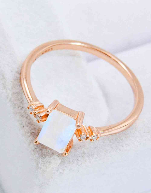 Load image into Gallery viewer, Rectangle Natural Moonstone Ring
