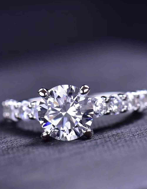 Load image into Gallery viewer, 2 Carat 4-Prong Moissanite Ring
