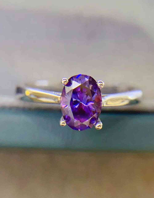 Load image into Gallery viewer, 1 Carat Moissanite 4-Prong Solitaire Ring
