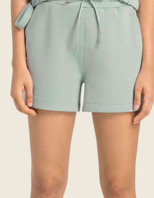 Load image into Gallery viewer, Drawstring Elastic Waist Sports Shorts with Pockets
