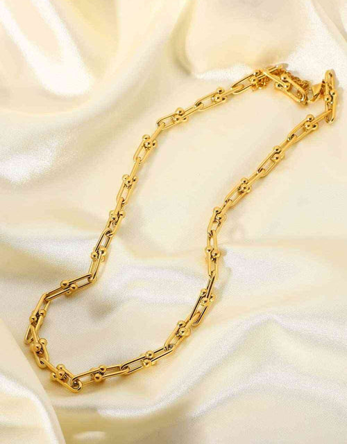 Load image into Gallery viewer, 18K Stainless Steel U-Shape Chain Necklace
