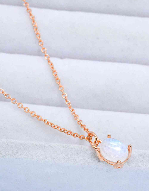 Load image into Gallery viewer, Natural 4-Prong Pendant Moonstone Necklace
