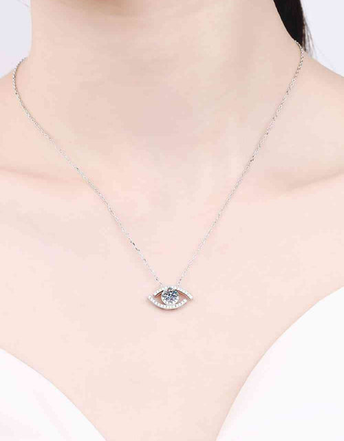 Load image into Gallery viewer, Moissanite Evil Eye Pendant 925 Sterling Silver Necklace
