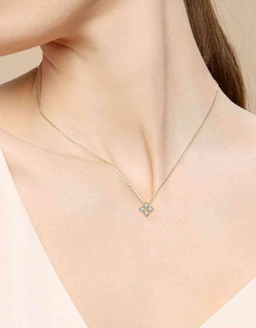 Load image into Gallery viewer, Moissanite Four Leaf Clover Pendant Necklace
