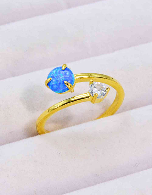 Load image into Gallery viewer, Opal and Zircon Open Ring
