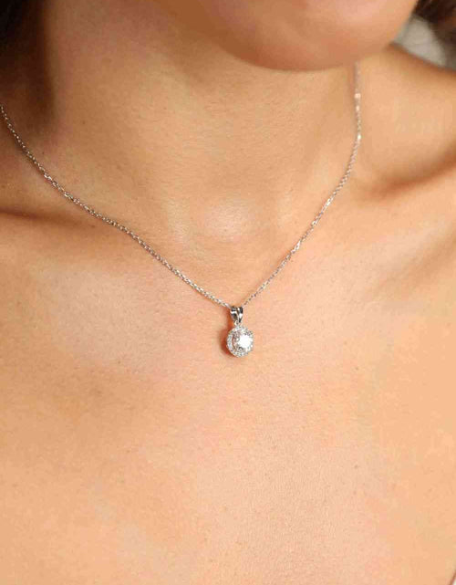 Load image into Gallery viewer, Adored Chance to Charm 1 Carat Moissanite Round Pendant Chain Necklace
