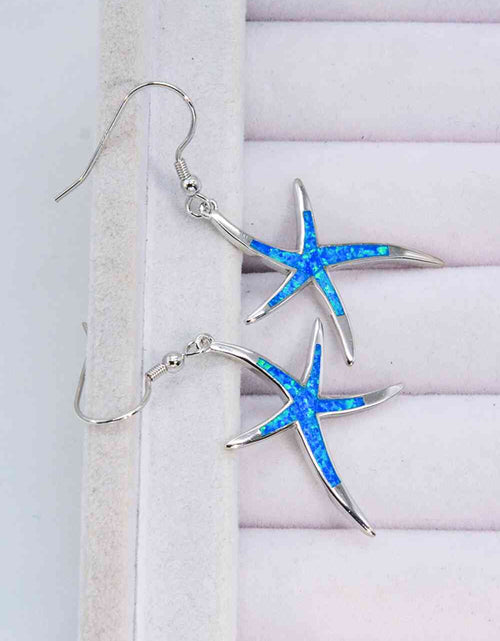 Load image into Gallery viewer, Opal Starfish Drop Earrings
