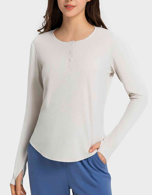 Load image into Gallery viewer, Round Neck Long Sleeve Sport Top
