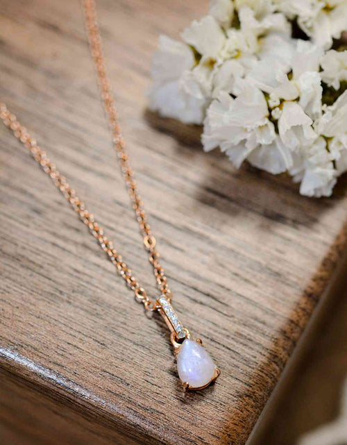 Load image into Gallery viewer, Moonstone Teardrop Pendant Necklace
